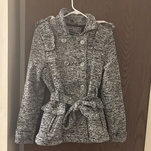 YMI Black,Gray and White Pea Coat